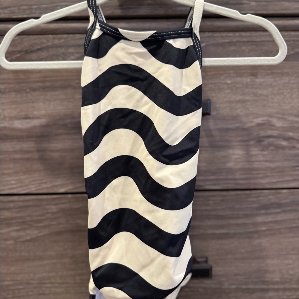 Hanna Andersson Black and White Kids Swim One Piece
